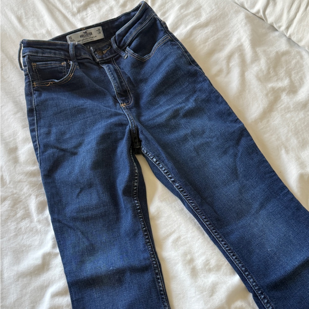 Holister  Women's Dark Blue Flare Jeans